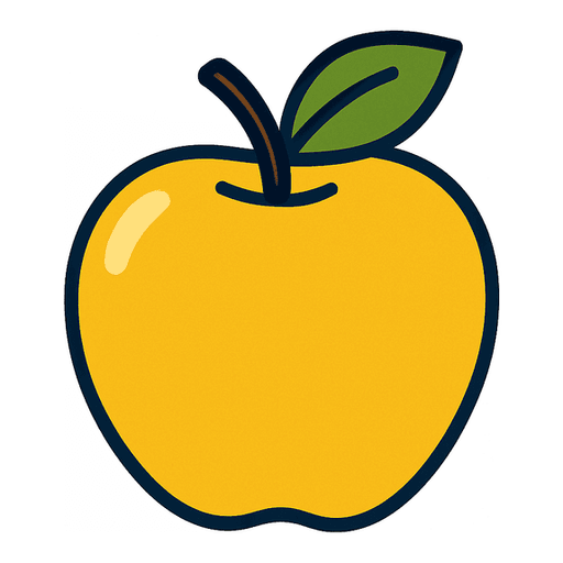 a gold apple
