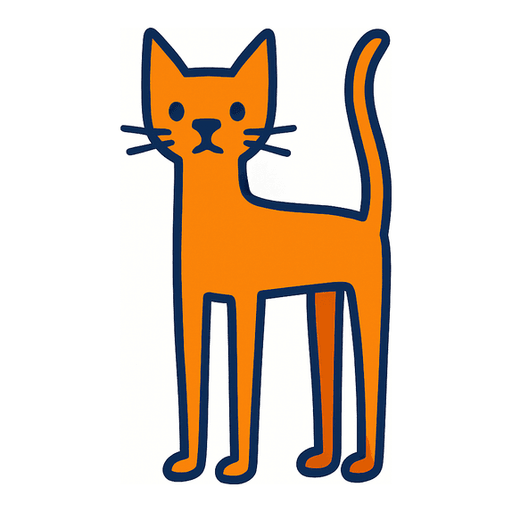 a very thin orange cat