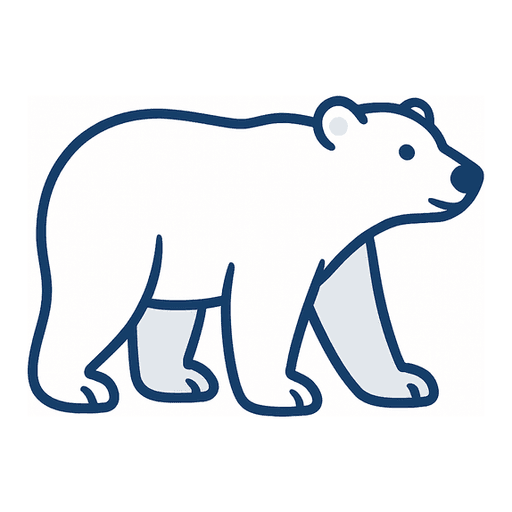 a white polar bear