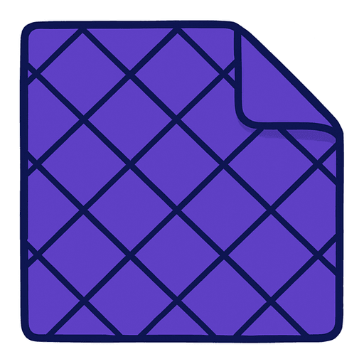 a purple quilted blanket