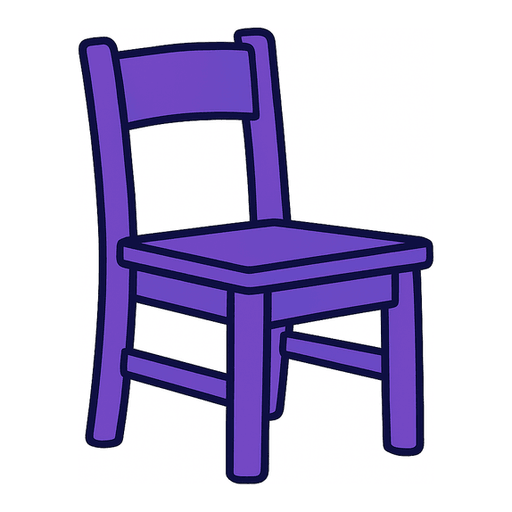 a purple chair