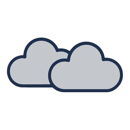 two grey clouds