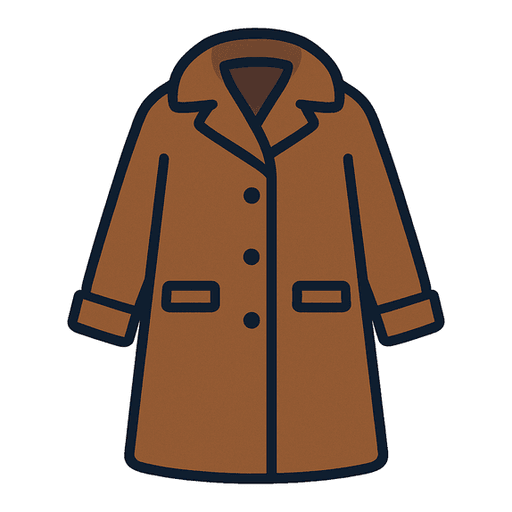 a brown coat