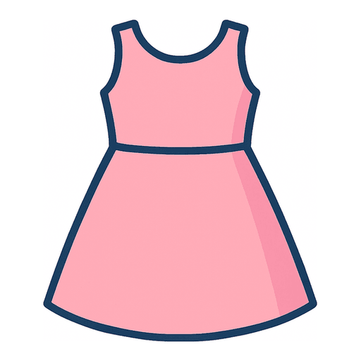 a pink dress