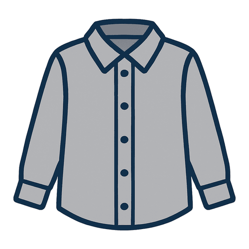 a grey shirt