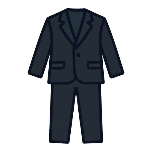 a black suit