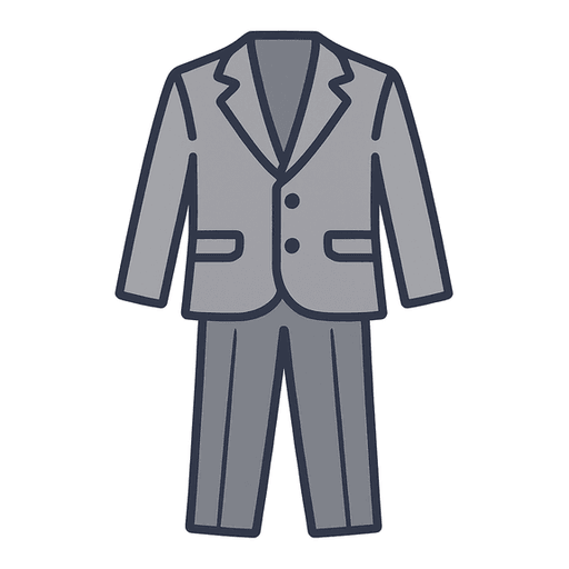 a grey suit