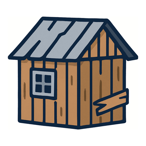a small shabby wooden shack